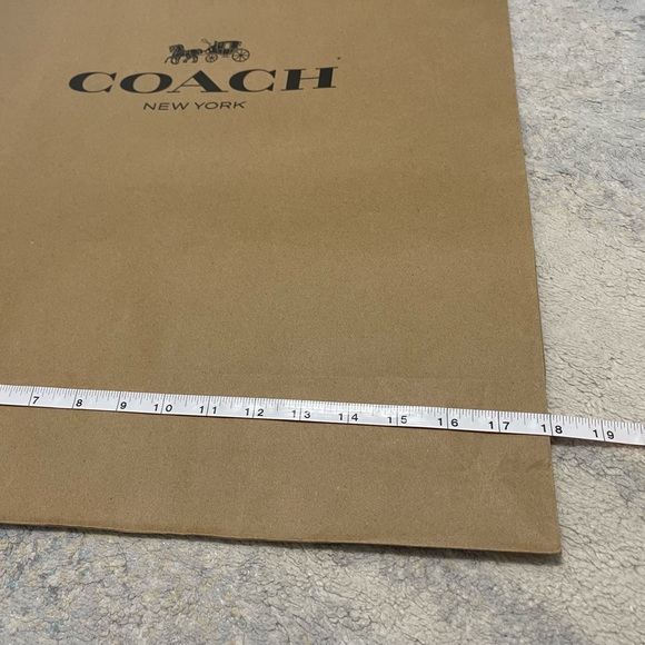 Brand New Size Large Coach Signature Paper Shopping Tote Bag 18.5” X 18” X 6.8” - Picture 7 of 8